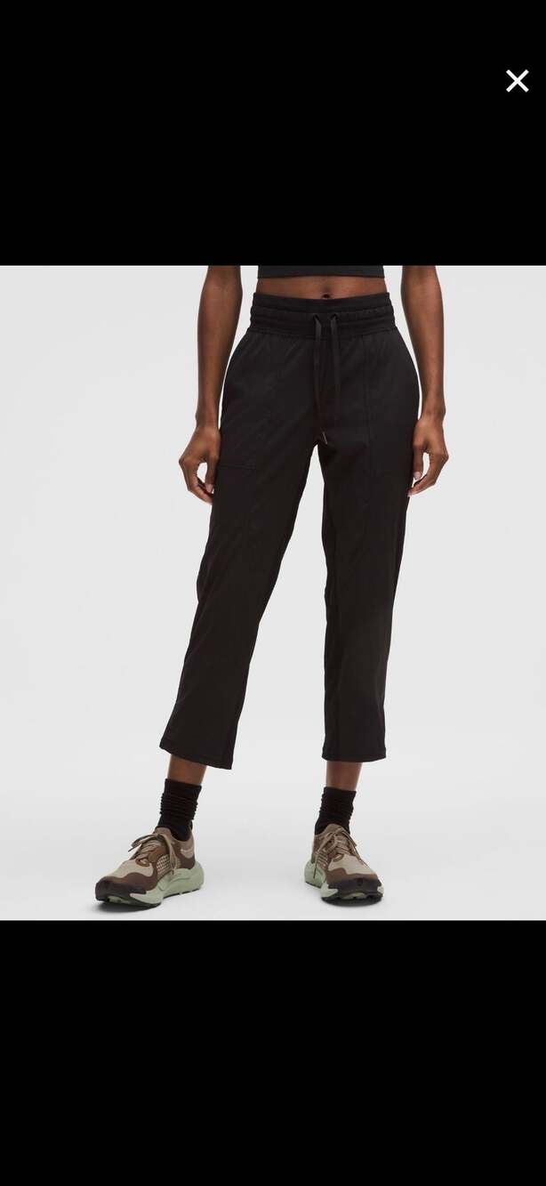Lululemon Black Dance Studio Unlined Mid-Rise Cropped Pants Size 8